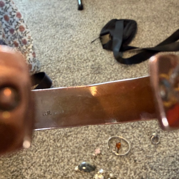 Silver and Copper Floral Bangle - Picture 2 of 2